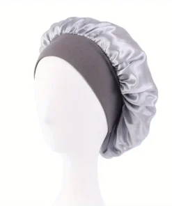 Wide Elastic Band Hair Bonnet - Silver