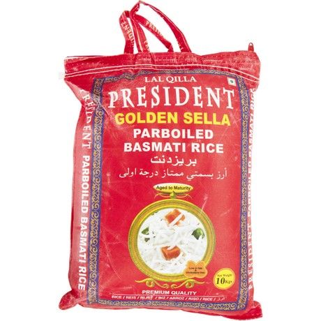 Basmati Rice Golden Sella PRESIDENT 10kg