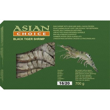 Black Tiger Shrimp HOSO 16/20 ASIAN CHOICE