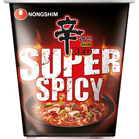 Instant Noodles Shin Red Super Spicy Cup NONGSHIM
