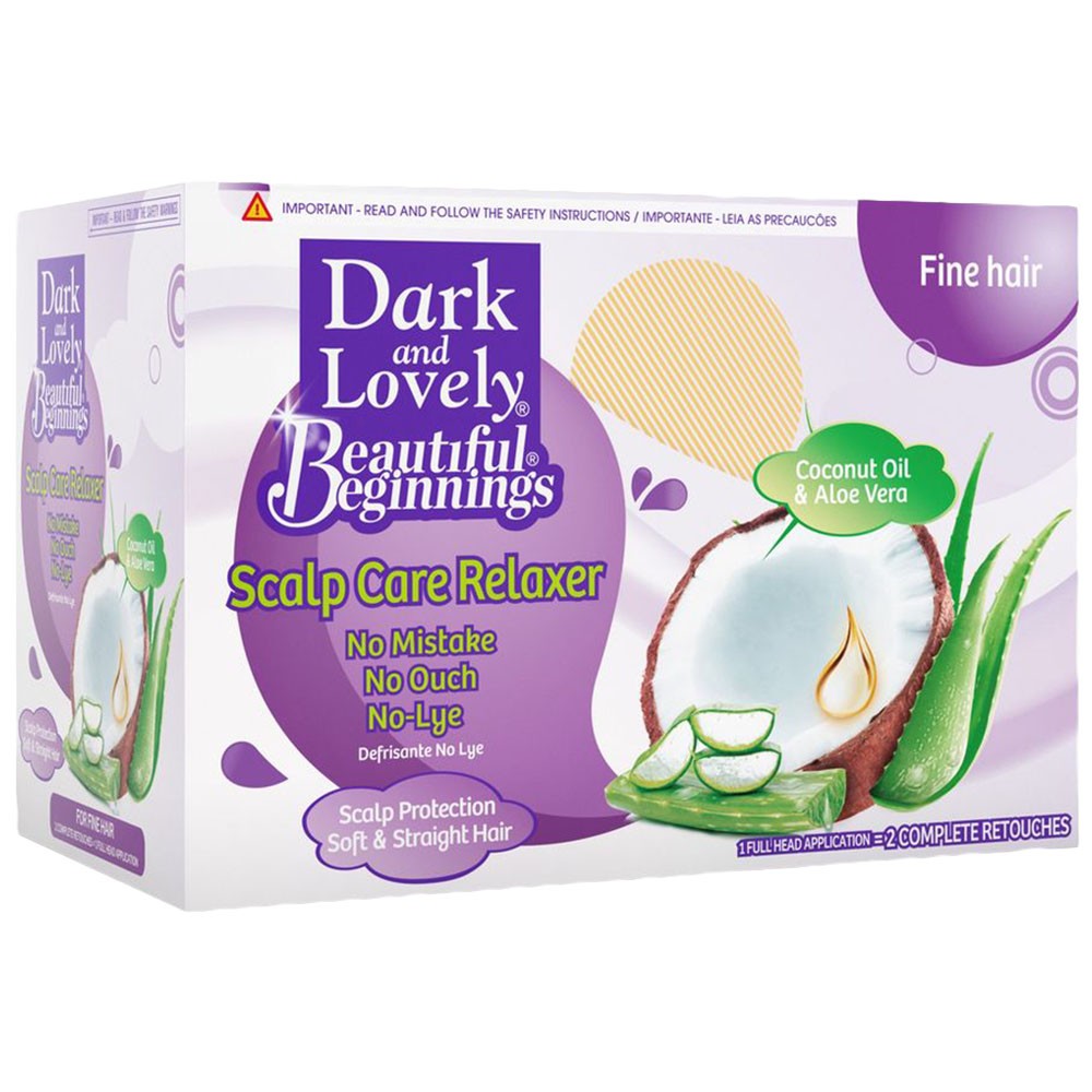 Dark and Lovely Beautiful Beginning No-Lye Relaxer Kit in Purple/Fine