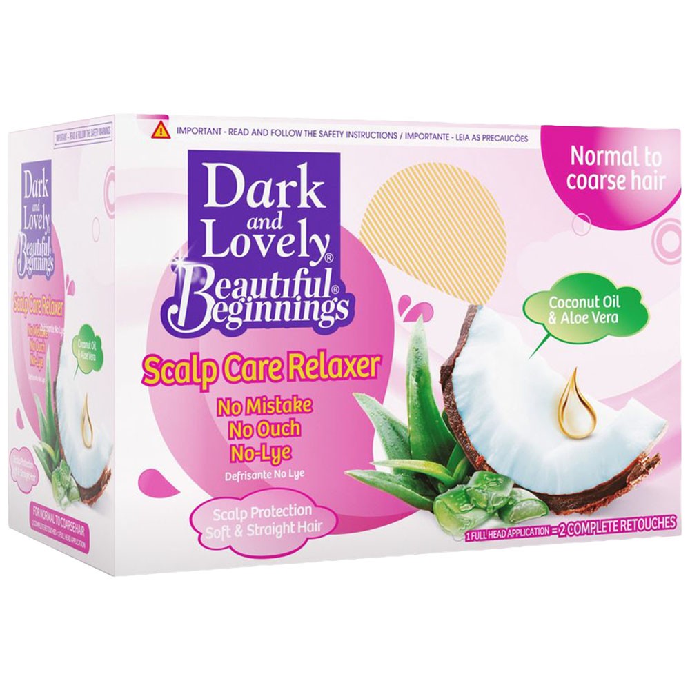 Dark and Lovely Beautiful Beginning No-Lye Relaxer Kit Pink/Normal